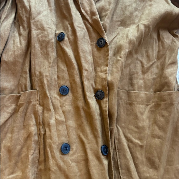 Zara Tan Double-Breasted Trench Coat Dress NWT - Picture 2 of 13